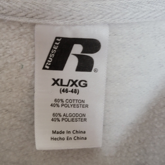 Russell Athletic | KU Kansas Jayhawks Heather Gray Crewneck Sweatshirt Size XL - Picture 2 of 5